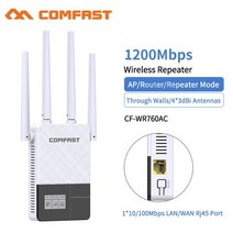인터넷 공유기 원룸 5ghz 듀얼 밴드 1200mbps 와이파이 증폭기 인터넷 신호 부스터 무선 리피터 2.4ghz 와이파이 범위 확장기 안테나, au 플러그 추가, cf-wr760ac