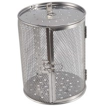 Rotisserie 바구니 14x18cm 스테인레스 스틸 오븐 구이 바구니 BBQ 그릴 Bakeware 공구 에어 프라이어 그릴을위한 베이킹 케이지, 하나, 은