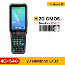 RAM 4G ROM 64G 안드로이드 PDA 휴대용 단말기 POS 데이터 수집기 Honeywell 1D 2D QR 코드 스캐너 리더 와이파이 NFC, 03 2D Newland E483_02 AU