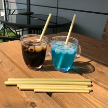 마마로 천연 대나무 빨대 L, 1개, 25cm