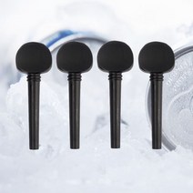 나무 흑단 첼로 페그 샤프트 핸들 악기 액세서리 부품 천공되지 않음, Black