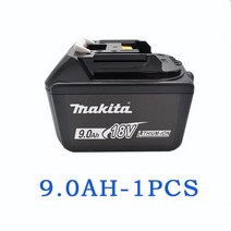 마키다배터리호환 마키타 100% 정품 교체 충전식 LED 18V BL1840B BL1850B, 4.9.0AH-1PCS