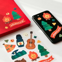7321디자인 꾸꾸 스티커 v1 다꾸스티커 다이어리꾸미기 데코 소품꾸미기 투명스티커, 클로버