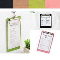 걸이용고리 식당 우드 빌지판 계산서꽂이 카페 서류철 메뉴판 미용요금, 1개, 200/분홍