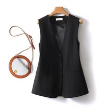 MOSAIRATION 여성 춘추용 조끼 민소매 정장조끼 베스트 슬림 데일리룩 오피스룩 SFW0710006