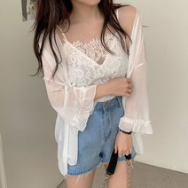 수피 여름 미디 가디건