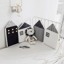 침대가드 범퍼쿠션 침대 쿠션 하우스(4개세트), 화이트4P(H-V4WH)