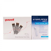 당도측정기 과일 감귤 포도 사과YUWELL-혈당 측정기용 당뇨 혈당 테스트 스트립 710 301 582 586, 01 100 strip 100 lancet