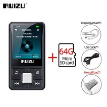 MP3 RUIZU X55 클립 스포츠 블루투스 MP3 플레이어 8GB 미니 스크린 지원, 64GB TF 카드 사용