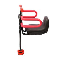 자전거 유아 안장 앞 아기안장 보조의자 유아시트 baby bike seat 자전거 앞 어린이 장착형 안전 아이 자전거 캐리어 발 페달 지원 등받이 유니버설 자전거 안장, 검은색
