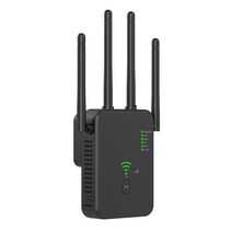 무선 와이파이 리피터 듀얼 밴드 5GHz/2.4GHz 신호 증폭기 안테나 4 개 3 모드 영국/미국/EU 홈 호텔 용, 우리를, 블랙 영국, 04 Black EU