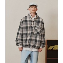 COVERNAT 체크 아노락 자켓