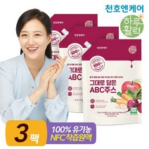 [천호엔케어] 유기농 NFC 원액 100％ 그대로 담은 ABC 주스 1000g 1팩, 3개