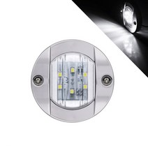 DC 12V 방수 RV 해양 보트 상향성 6 LED 선미 조명 라운드 차가운 흰색 테일 램프 요트 액세서리 트럭 사이드 라이트, [02] WHITE