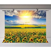 FUERMOR Background 7x5ft Sunshine Sunflowers Field Photography Backdrop Studio Photo Props Room Mura, 1