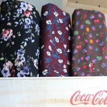 퀼트가게부드러운 대폭 면 기모 포근이 잠옷 의류 천 원단, 와인