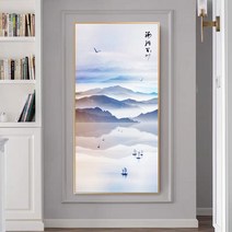 십자수 5D 다이아몬드 그림을 그렸다 만추 현대 심플 중국식 부처님 수묵 산수화 수공구드릴 수놓다 2445638499, 프리미엄 광채 규빅 만추 55X90C