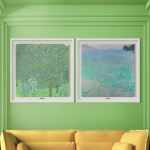 위아트 구스타프 클림트 키스 인테리어 명화 액자 그림 기획전 10종, 6.아테제, 30호, 입체 화이트 관 액자
