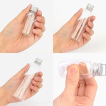 미니 투명플라스틱용기 프라스틱병 플라스틱병 투명플라스틱병 원형플라스틱용기, 45ml