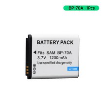 PALO 1-6pcs BP-70A 삼성호환 AQ100 DV150F ES65 ES73 ES74 ES75 ES80 MV800, 01 1pcs battery