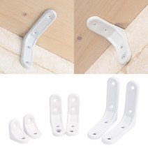 연결쇠 모서리철 꺽쇠 책상 브라켓 받침대 3개 선반 앵글 장롱 우드고정 코너철 작은, 대
