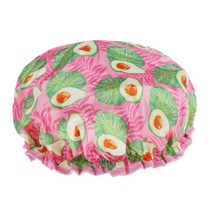 목욕탕 온천장을 위한 호화스러운 재사용할 수 있는 목욕 모자 꽃에 의하여 인쇄되는 성숙한 샤워 모자, 플라스틱, 다색, J