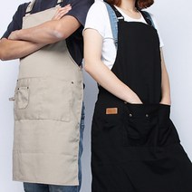 하이에이프런 카페 데님 캔버스 공방 바리스타 앞치마 방수앞치마 99종 컬러로고인쇄, 선택3.코튼C투웨이(블랙), 1개