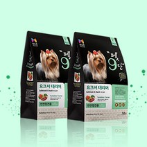 [펫파라다이스] 목우촌 펫9단 요크셔테리어전용 1.8kg 2개 유카추출물 연어+오리 강아지 소프트사료