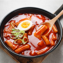 심총각 국물 떡볶이 4팩 밀키트 밀떡 떡볶이, 밀떡 1kg 1팩