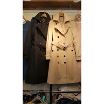 트렌치 하프코트 버벌 체크