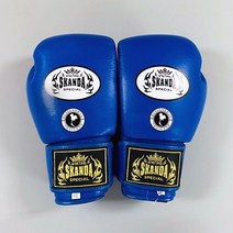 스칸다 무에타이장갑 가죽 복싱 무에타이 글러브 블루 SD-028, 12oz