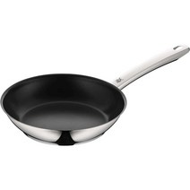 WMF 독일 명품 후라이팬 프라이팬 24 cm 들러붙지 않는 코팅 Cromargan®: 스테인리스 스틸 18/10 TransTherm® 범용 베이스 오븐에 적합, 24cm - 스테인리스 스틸 핸들