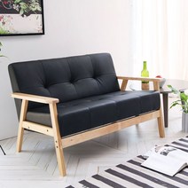 [커프] 헤이몰리 리들 2인용 원목 소파, 색상:그레이