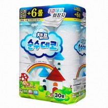 챔프 순수데코 3겹 30롤x1팩 화장지 (집그림)