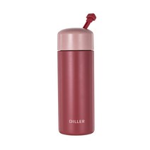딜러 레드닷 휴대용 보온텀블러 MLH8763, 핑크, 450ml