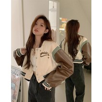 야구 잠바 빈티지 항공점퍼 봄 가을 여성 루즈핏 학생 출근룩 캐주얼