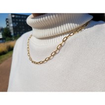블로썸스틸 써지컬 서지컬 스틸 반클립 체인 우정 여자 명품 목걸이 선물