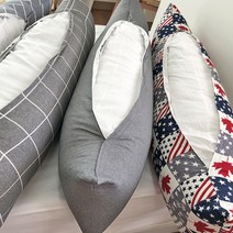 새계절 순면 대형 등쿠션 국산솜포함, 차콜 그레이