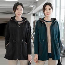모슬린 엄마옷 스트링 후드 점퍼 EJP202036 마담 미시옷 중년여성의류 빅사이즈 50대 60대여성옷