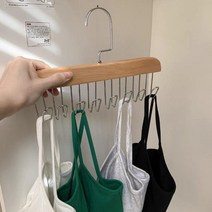다용도 속옷 나시 슬립 캐미솔 가방 모자 벨트 걸이 여름옷 다용도 옷걸이, 엔틱 갈색 8고리, 1개