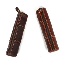 오너클랜 고급 원통 펜슬 케이스 연필 볼펜 보관 필통 파우치_WB0D1B5, 동궁다이아 다크브라운