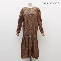 코인코즈 레오파드 아방 퍼프 프릴 롱원피스 (IY1AO9080)