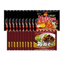 봉지)짜짜로니 10개 + 봉지)삼양불닭볶음면 10개, 20개입