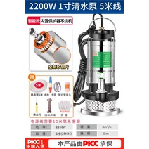 농업용양수기 소형 엔진 물 펌프 잠수정 220v 하수 가정용 워터 하이 리프트 농업, (하이리프트) 2200w1인치-5m 수도관