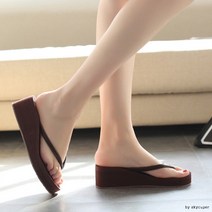 베이직 5cm 통굽 키높이 쪼리 슬리퍼