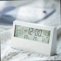 웰닷 디지털 투명 LCD 알람 시계 온습도계 요일 습도 인테리어 온도, OWTD 본상품선택