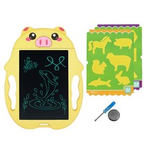 스마트 전자칠판 노트 메모 보드 그림패드(동물 돼지), 돼지옐로우