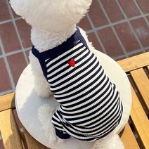 토끼독 하트쫄쫄이 민소매 올인원 강아지옷 강아지봄옷 S ~ XL, 옐로우