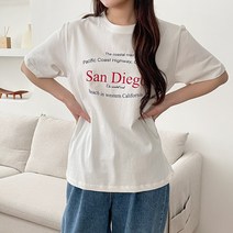 로멜즈 샌디에고 바이오워싱 레터링 프린팅티셔츠 루즈핏 반팔티셔츠 3color