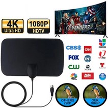 위성안테나 공중파안테나 uhd안테나 4K 1080P 25DB 높은 이득 HD TV 상자 디지털 안테나 4000 마일 부스터, 01 Digital TV antenna